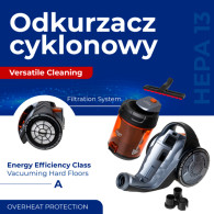 AD 7065 Cyklonisk dammsugare - påsefri - behållare 1,6 liter