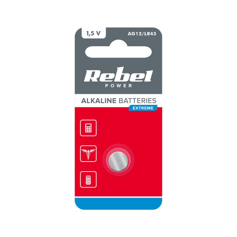 Batteri REBEL EXTREME AG12 1 st/blister.