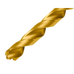 Borren för metall Baildon DIN 338 RN 9,5 mm, HSS TiN (S), 125-81 mm (3-flatsfäste)