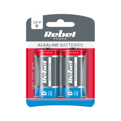 Alkaliska batterier REBEL LR20 2 st/fp. | HandlaSmidigt.se