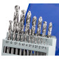 Sats med borr för stål och gjutjärn NWKa M-19, 1,0-10,0 mm, slipade, HSS (19 st.)