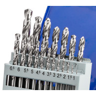 Komplet wierteł do stali i żeliwa NWKa INOX M-19, 1,0-10,0 mm, szlifowane, HSS-E Co5 (19 szt.)