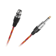 Kabel mikrofonowy gniazdo CANON-wtyk JACK 6.3mm 3m