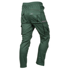 Arbetsbyxor OUTDOOR, joggermodell, gröna, storlek S | HandlaSmidigt.se
