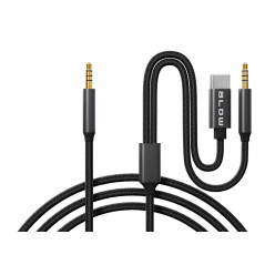 66-167- USB-C-anslutning - 3,5 mm jack + 3,5 mm jack 1,2 m fläta | HandlaSmidigt.se