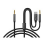 66-167- USB-C-anslutning - 3,5 mm jack + 3,5 mm jack 1,2 m fläta