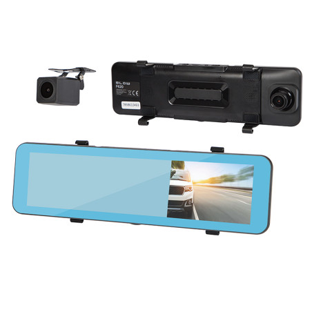 78-586 - Videoinspelare blackbox dvr f620 carplay android auto med blåtandsspegel + bakre kamera