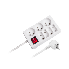 Nätadapter REBEL med 7 uttag och strömbrytare