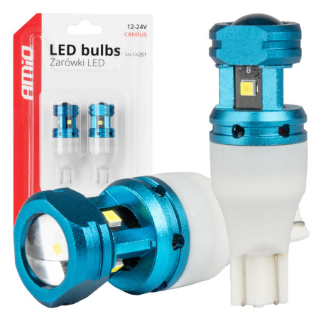 LED-lampor Canbus T15 W16W 4SMD 1860XS vit 12V 24V amio-04251