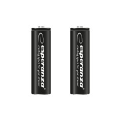 EZA105 Esperanza uppladdningsbara batterier ni-mh aa high-capacity 2600mah 2 st svarta