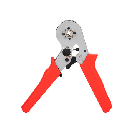 19-100- Verktyg för att klämma ihop hylskontakter YAC-8 med rött handtag.