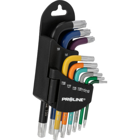 Torx-nyckelsats, 9 delar, t10-t50, s2, proline