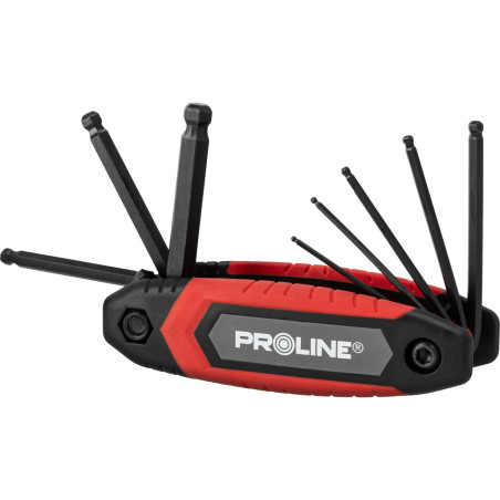 Insexnycklar med kula och hylsa, 1,5-8,0 mm, 8 st, Proline.