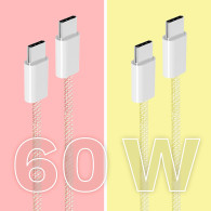 USB-C till USB-C-kabel 60 W 1 m rosa Kruger&Matz Basic