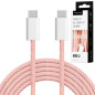 USB-C till USB-C-kabel 60 W 1 m rosa Kruger&Matz Basic