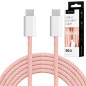 USB-C till USB-C-kabel 60 W 1,5 m rosa Kruger&Matz Basic