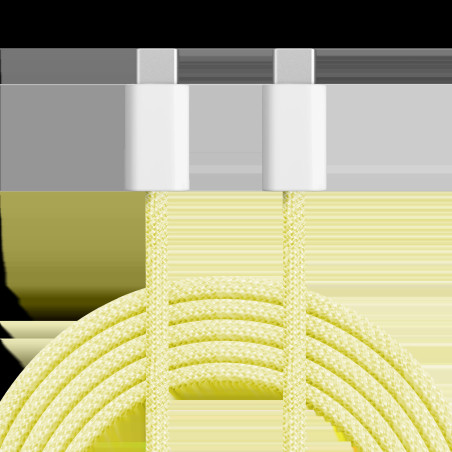 USB-C till USB-C-kabel 60 W 1,5 m gul Kruger&Matz Basic