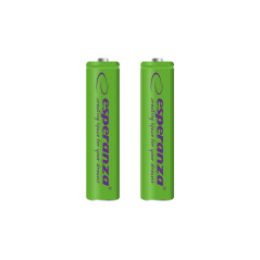 EZA101G Esperanza uppladdningsbara batterier ni-mh aaa 1000mah 2 st. gröna