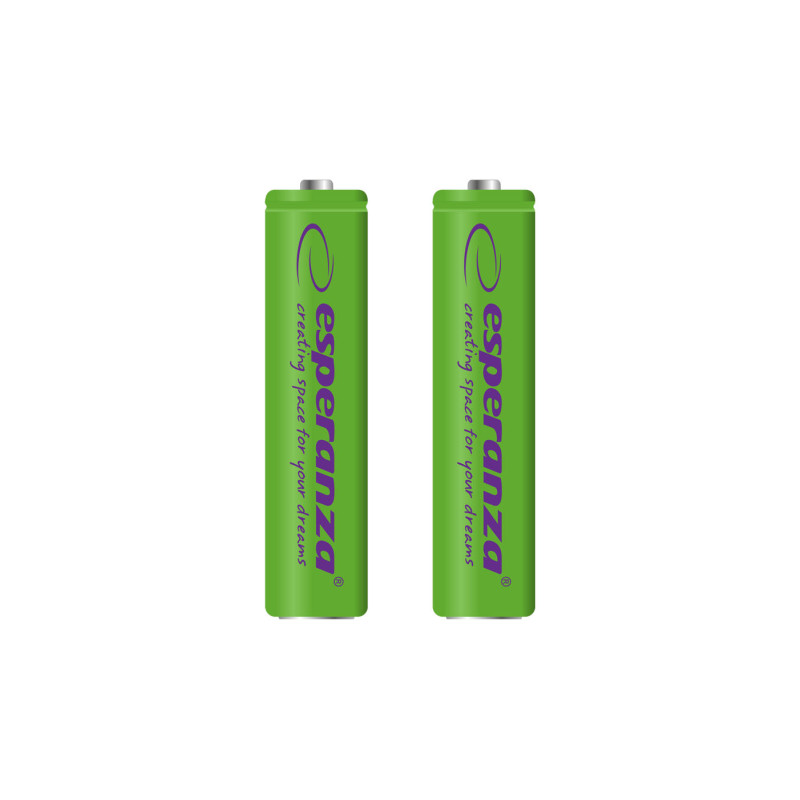 EZA101G Esperanza uppladdningsbara batterier ni-mh aaa 1000mah 2 st. gröna