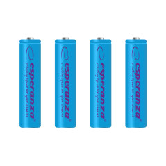 EZA102B Esperanza uppladdningsbara batterier ni-mh aaa 1000mah 4-pack blå