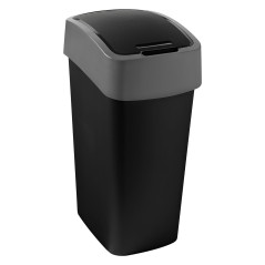 Sopkorgen FLIP BIN 45L svart-silver | HandlaSmidigt.se