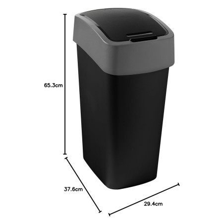 Sopkorgen FLIP BIN 45L svart-silver