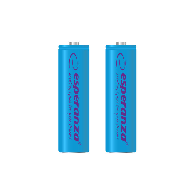 EZA103B Esperanza uppladdningsbara batterier ni-mh aa 2000mah 2 st. blå
