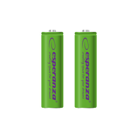 EZA103G Esperanza uppladdningsbara batterier ni-mh aa 2000mah 2 st. gröna