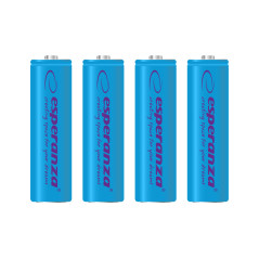 EZA104B Esperanza uppladdningsbara batterier ni-mh aa 2000mah 4 st. blå