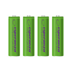 EZA104G Esperanza uppladdningsbara batterier ni-mh aa 2000mah 4 st. gröna