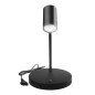 Skrivbordslampa GU10 Maclean, riktad, rund, GU10, med strömbrytare, svart färg, MCE370 B.