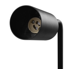 Skrivbordslampa GU10 Maclean, riktad, rund, GU10, med strömbrytare, svart färg, MCE370 B. | HandlaSmidigt.se