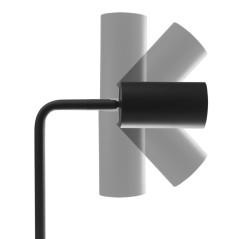 Skrivbordslampa GU10 Maclean, riktad, rund, GU10, med strömbrytare, svart färg, MCE370 B. | HandlaSmidigt.se
