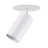 Inbyggnadslampa / Maclean-rör, punktbelysning, rund, aluminium, GU10, 55x100mm, vit färg, MCE364 W