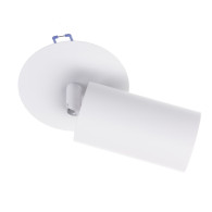 Inbyggnadslampa / Maclean-rör, punktbelysning, rund, aluminium, GU10, 55x100mm, vit färg, MCE364 W