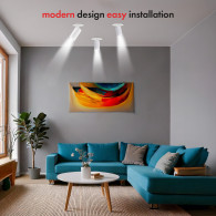 Inbyggnadslampa / Maclean-rör, punktbelysning, rund, aluminium, GU10, 55x100mm, vit färg, MCE364 W