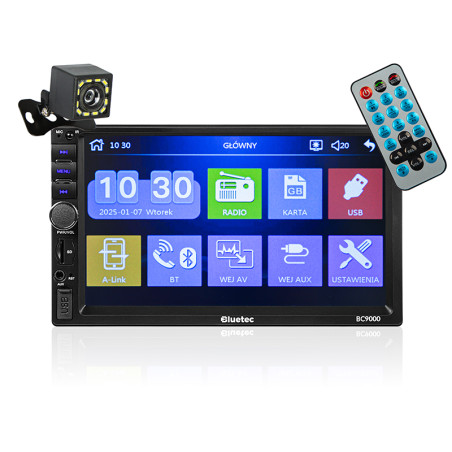 78-363- Radio bluetec bc9000 2din 7' + kamera för backning | HandlaSmidigt.se