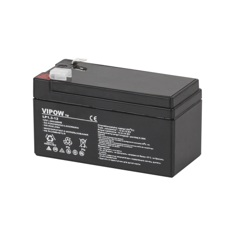 Gelbatteri VIPOW 12V 1.3Ah | HandlaSmidigt.se
