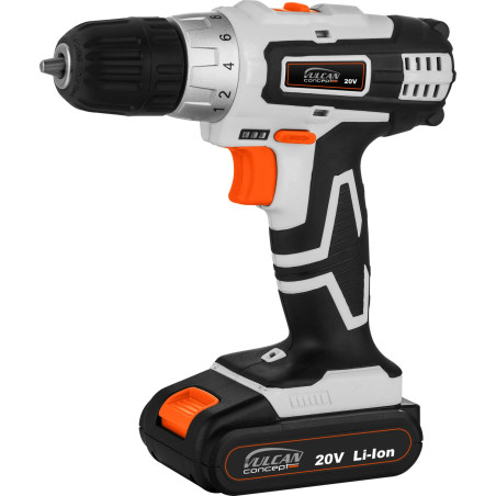 Borrskruvdragare 20v li-ion, 2 batterier laddare 3h 2 växlar | HandlaSmidigt.se
