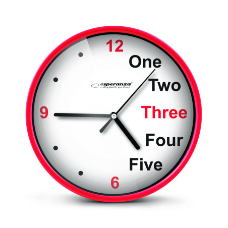 EHC014R Esperanza väggklocka prague röd