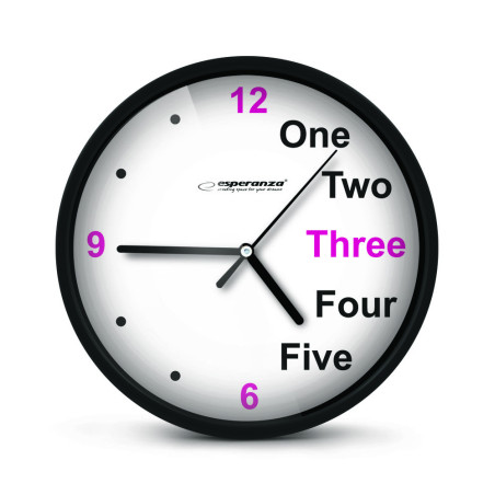 EHC014K Esperanza väggklocka prague svart