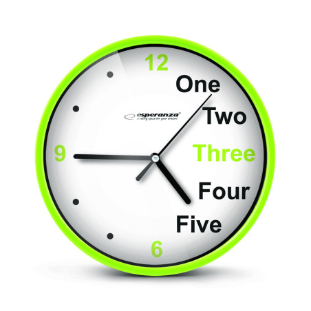 EHC014G Esperanza väggklocka prague grön