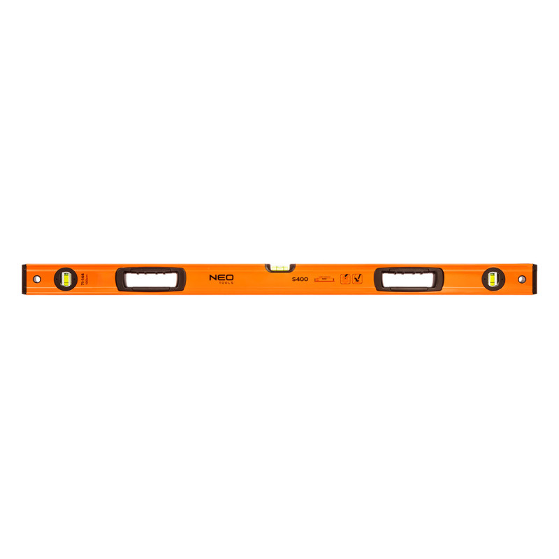 Vattenpass av aluminium S 400, 3 libeller, 2 handtag, 100 cm