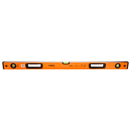 Vattenpass av aluminium S 400, 3 libeller, 2 handtag, 100 cm