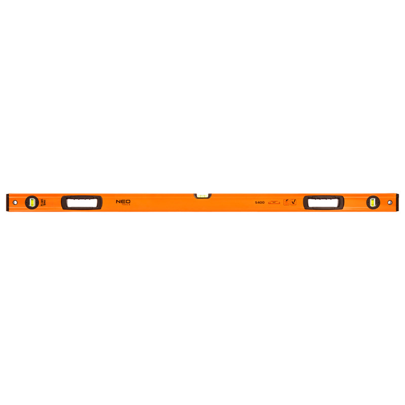 Vattenpass i aluminium S 400, 3 libeller, 2 handtag, 120 cm
