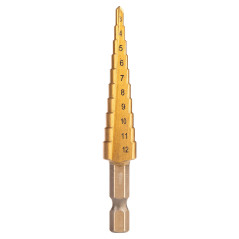Set med stegbor i HSS TiN, 3-20 mm, Hex, 3 st.