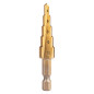 Set med stegbor i HSS TiN, 3-20 mm, Hex, 3 st.