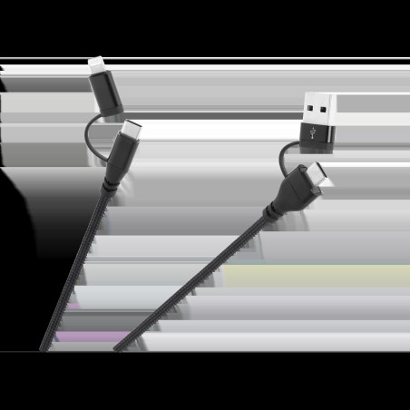 Kabel med USB A/C-kontakt till USB C/lightning-kontakt (2+2) 1m