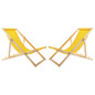Set med solstolsbord + 2 gula solstolar, Woodok