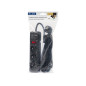 98-774- Nätdelar förlängare pr-370wsp/usb 3-uttag+usb med jordning+strömbrytare 1,5m svart 3x1,5mm